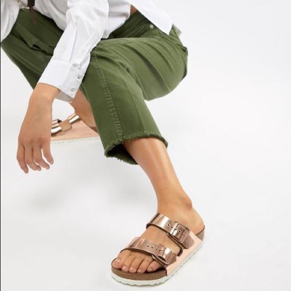 rose gold birkenstocks arizona